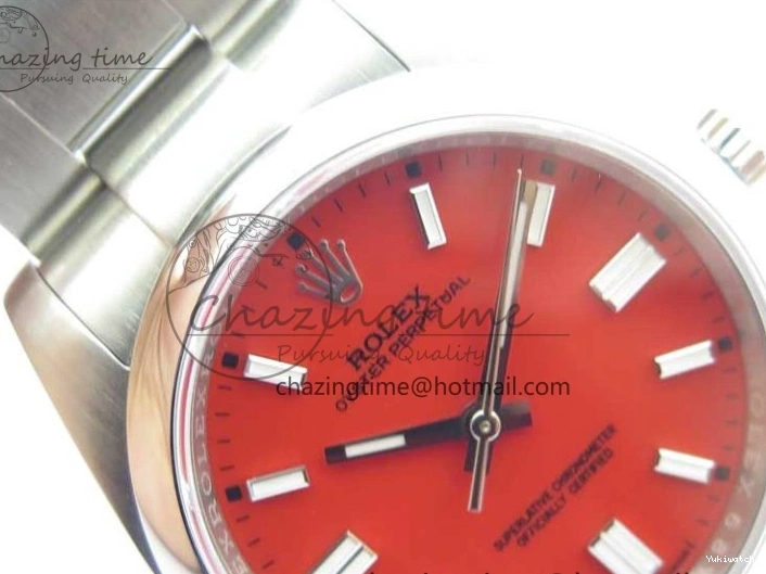 126000 1:1 Steel Perpetual Oyster Edition KRF Dial 36mm Best Red 904L A2824 0318